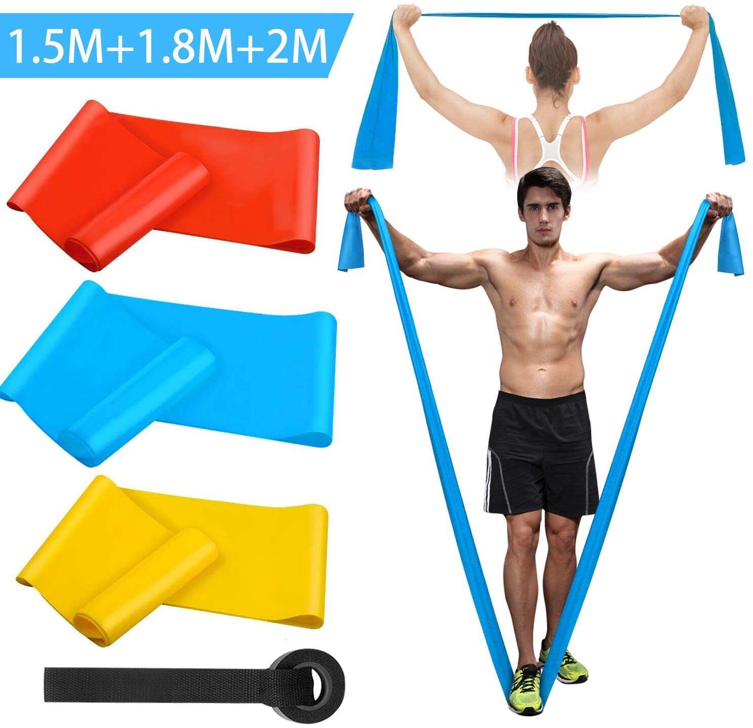 Crossfit Accessories - 탄성 피트니스 밴드 3Pcs 저항 밴드
