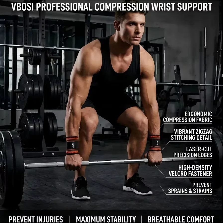 VBOSI 조절 가능한 손목 보호대 통기성 압박 손목  - Crossfit Workout Gear 리뷰 및 가격